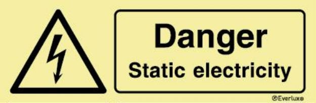 Warning signs, symbol with compl. Text, white viny